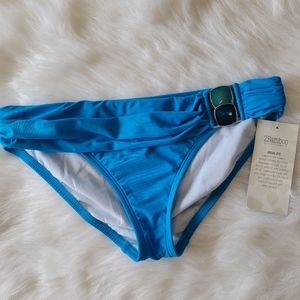2Bamboo Jewel Embellished Hip Connector Bikini Bottoms S NWT Turquoise